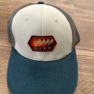 Corduroy Cap Trucker Hat Meshback Rare Baseball GIRO Logo Vintage Outdoor Hat